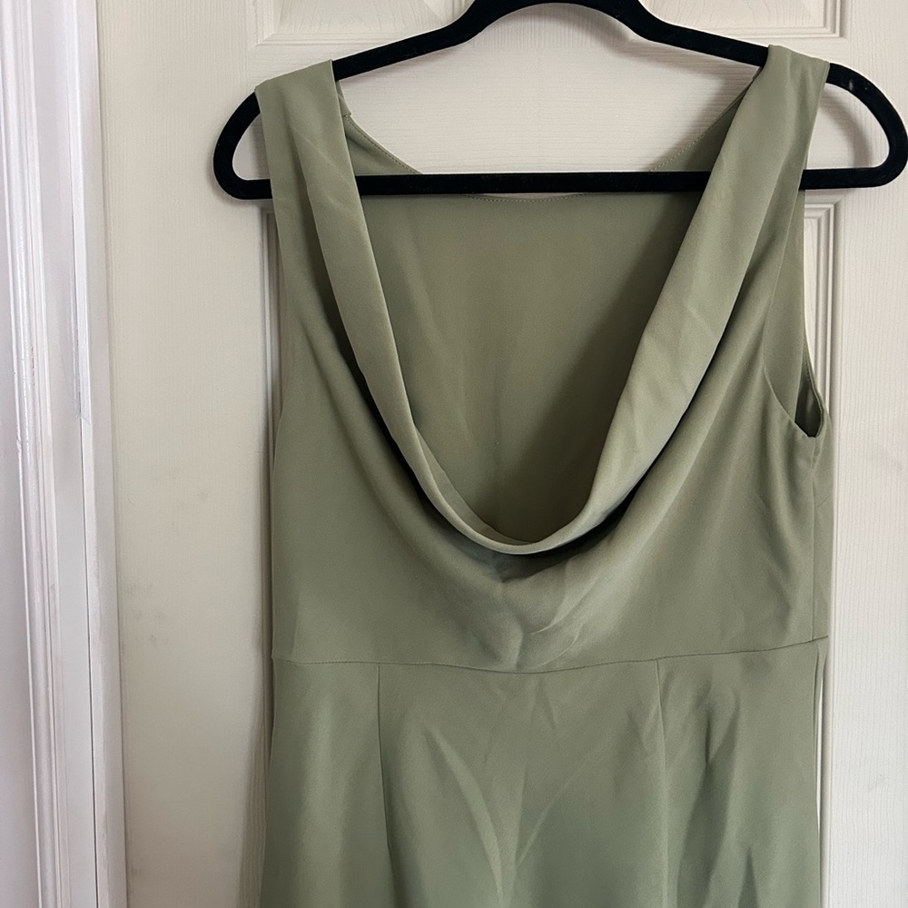Six Stories Elegant Green Sleeveless Dress